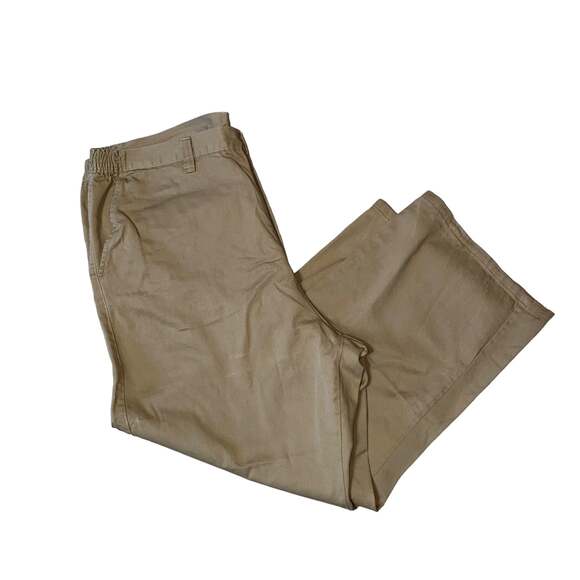 Boulder Creek Trading Company Khaki Elastic Waist Pants front slanted pockets 44 - Picture 1 of 9
